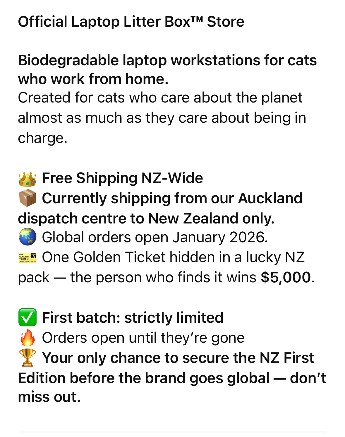 The Laptop Litter Box - (NZ ONLY)